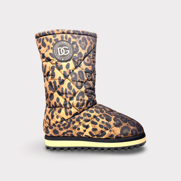 Dolce & Gabbana City Leopard Print Snow Boot